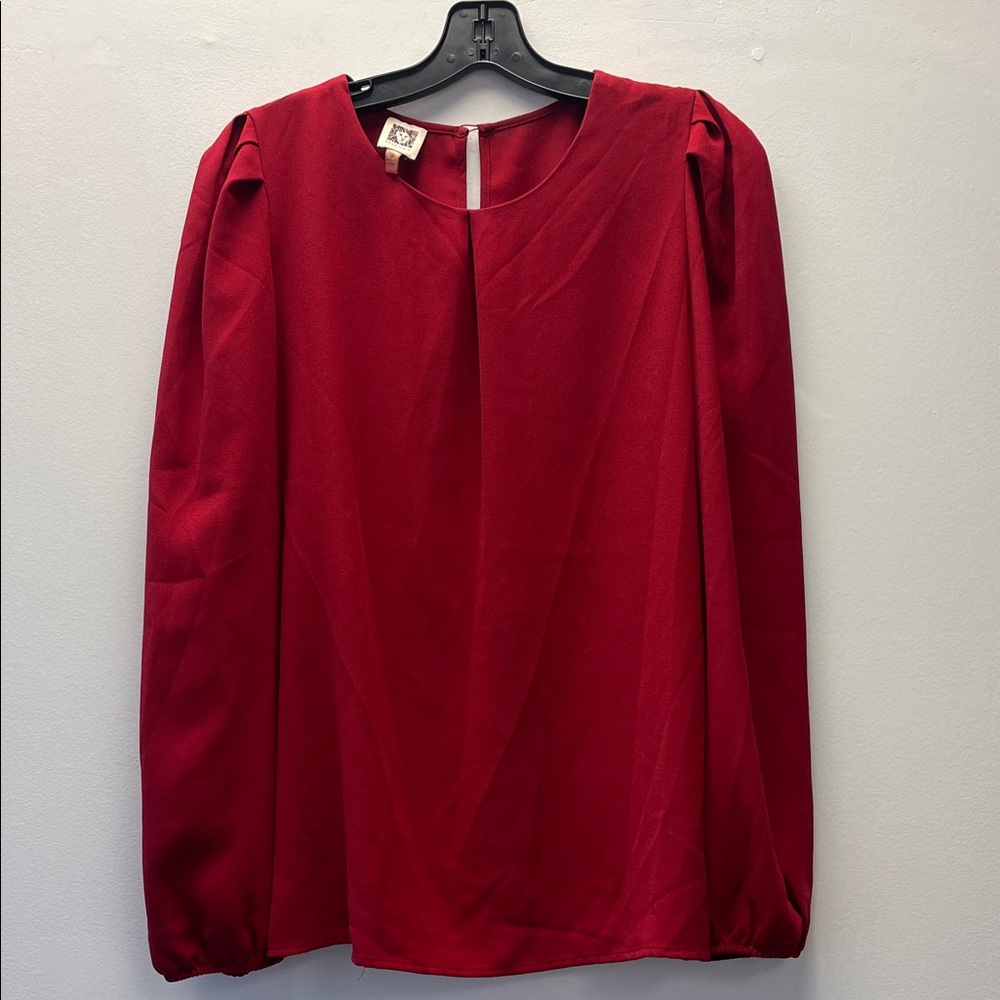 Vince Camuto Red Long Sleeve Blouse